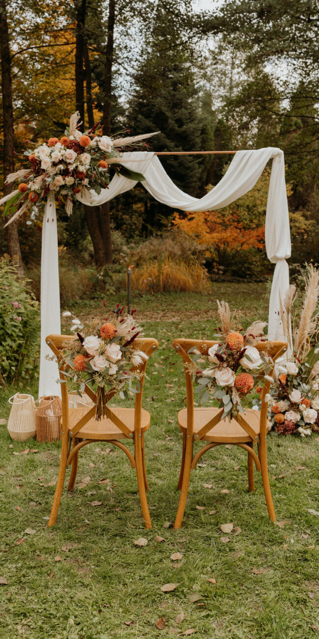 Trauungssetting Herbsthochzeit